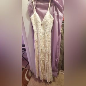 Jovani white lace wedding dress. Brand new never worn.